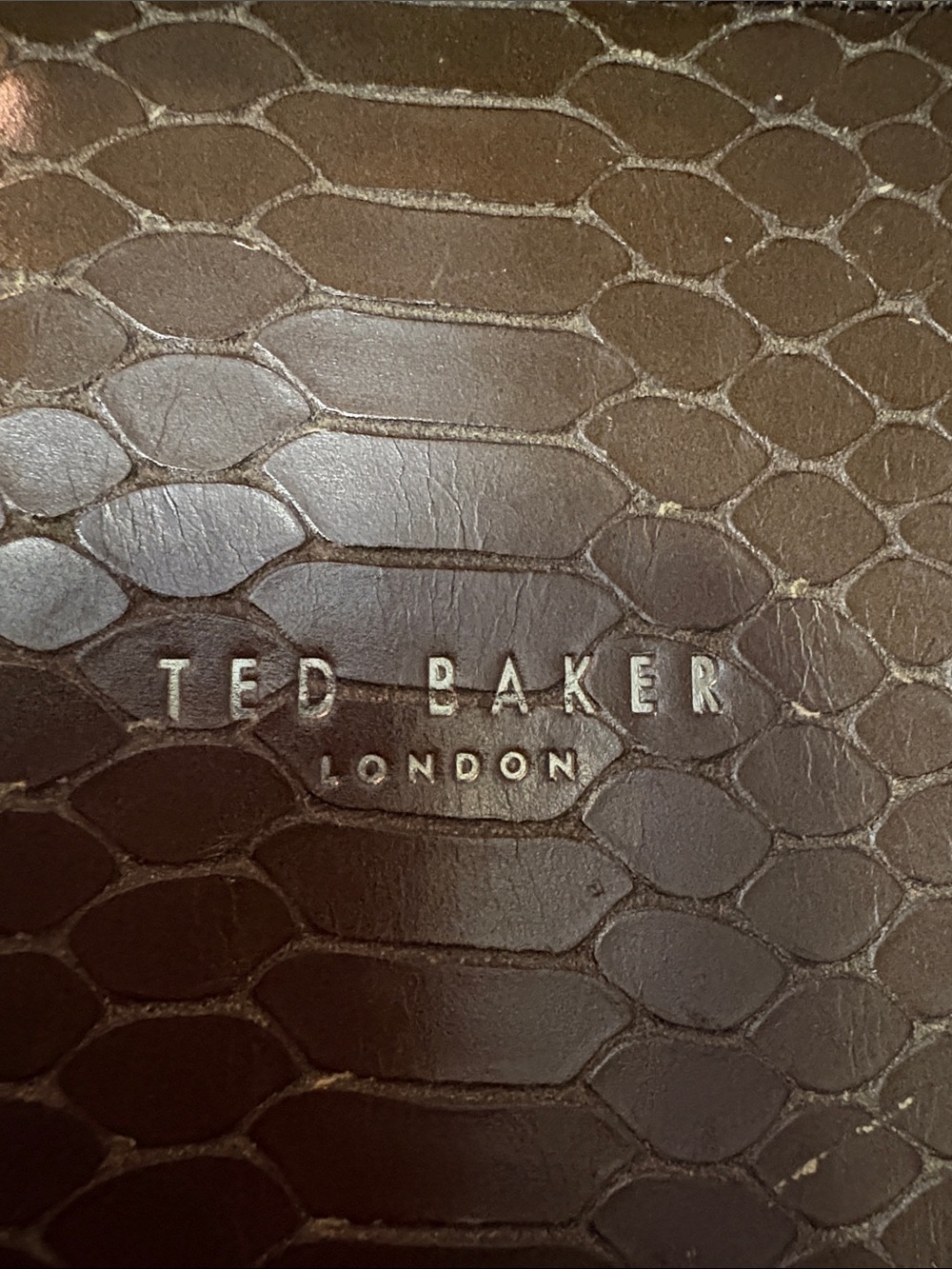Ted Baker Navy & Brown Leather Laptop Briefcase - Picture 2 of 12